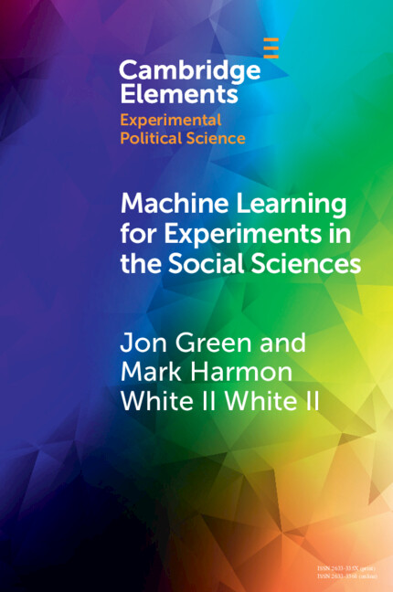 Knjiga Machine Learning for Experiments in the Social Sciences Jon Green