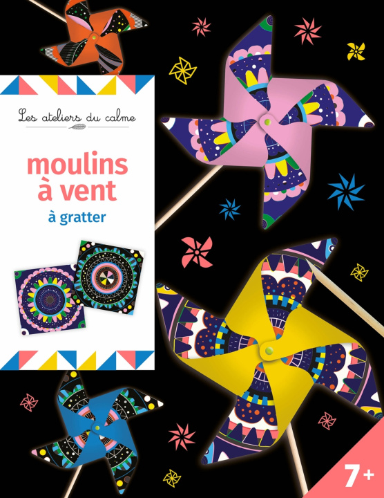 Pisarniški material Moulins à vent à gratter - pochette avec accessoires 