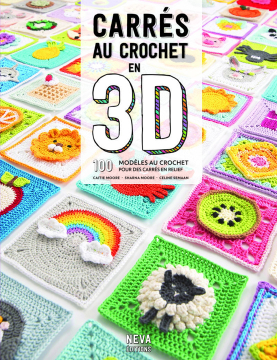 Книга Carrés au crochet en 3D Moore