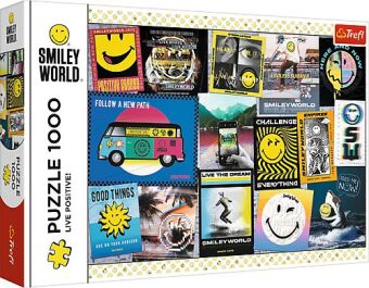 Joc / Jucărie Puzzle 1000  Smiley World - Lebe positiv 