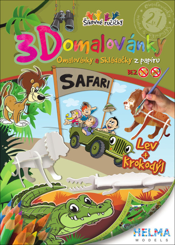 Carte 3D omalovánky Safari 