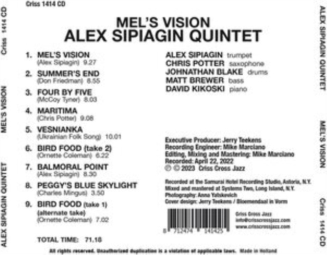 Audio Mel's Vision Alex Sipiagin