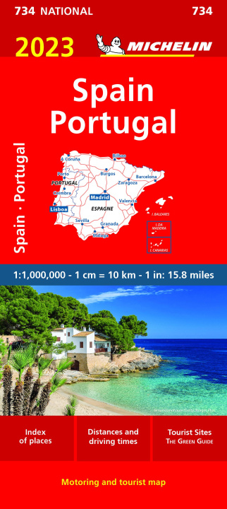 Tlačovina Spain & Portugal 2023 - Michelin National Map 734 
