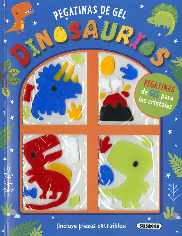 Boek Dinosaurios. Pegatinas de gel EDICIONES