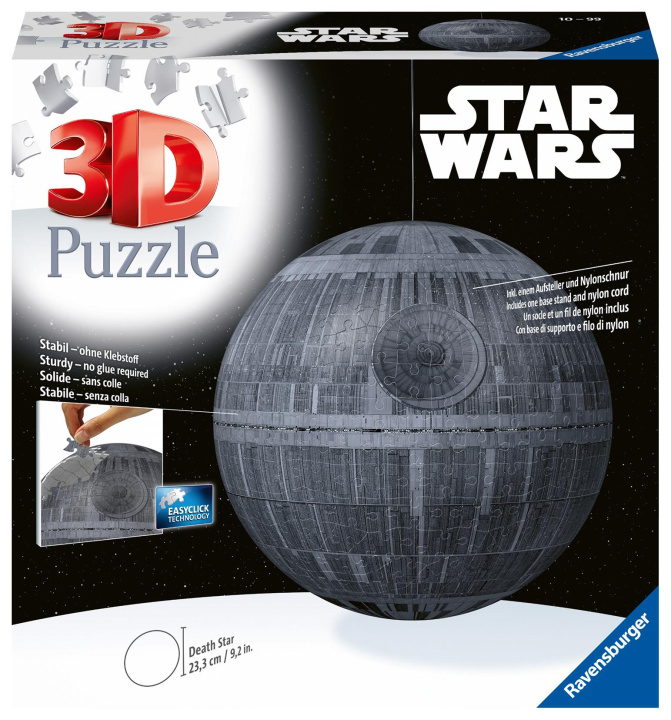 Játék Ravensburger 3D Puzzle 11555 - Star Wars Todesstern - 540 Teile - Puzzleball für Erwachsene und Kinder ab 10 Jahren 