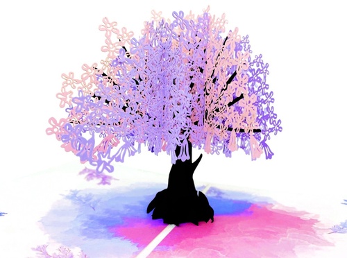 Book 3D přání Jacaranda Tree 