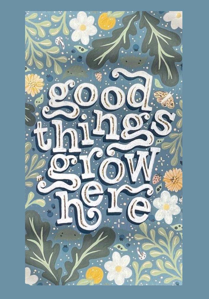 Książka Good Things Grow Here: An Adult Coloring Book with Inspirational Quotes and Removable Wall Art Prints Blue Star Press