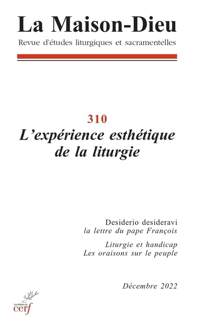 Kniha Revue La maison Dieu - N° 310 L'expérience esthétique de la liturgie 