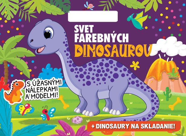 Book Svet farebných dinosaurov + dinosaury na skladanie! 