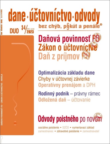 Kniha DUO 3-4-2023 - Dane, účtovníctvo, odvody bez chýb, pokút a penále 