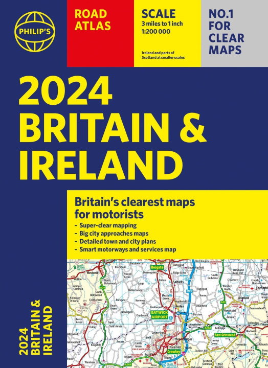 Kniha 2024 Philip's Road Atlas Britain and Ireland Philip's Maps
