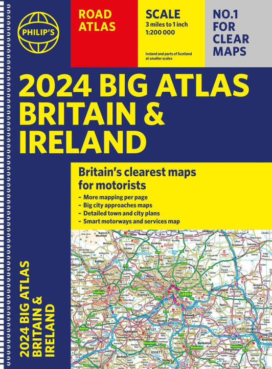 Книга 2024 Philip's Big Road Atlas Britain and Ireland Philip's Maps