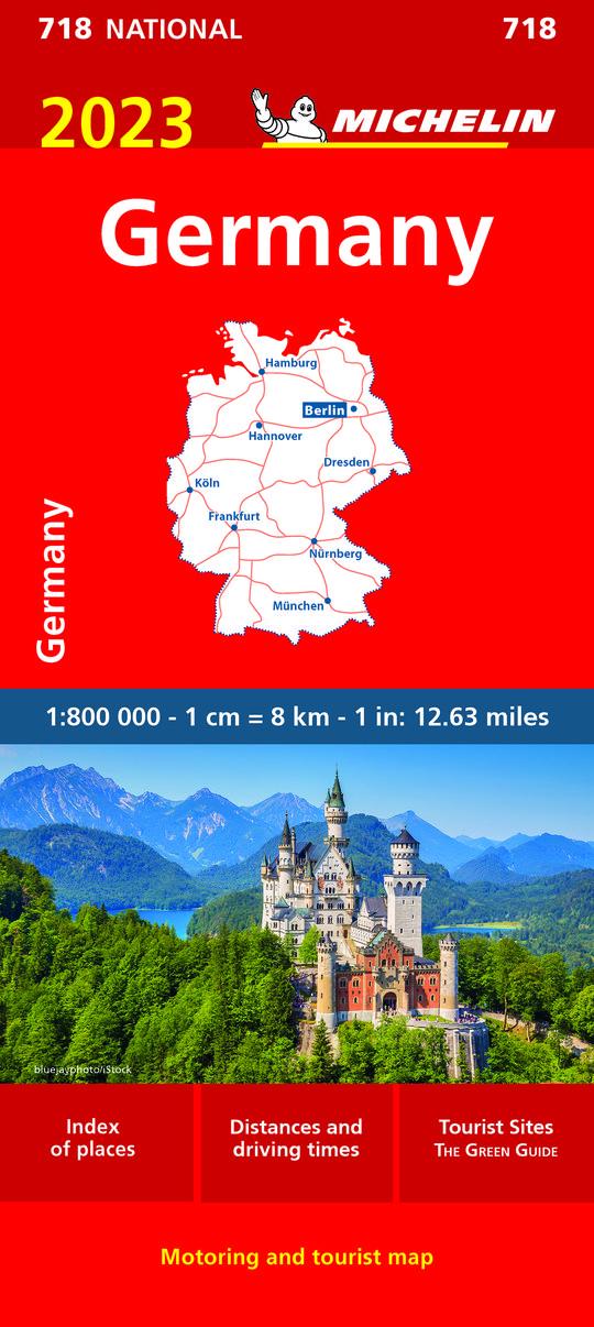 Nyomtatványok Germany 2023 - Michelin National Map 718 