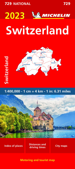 Nyomtatványok Switzerland 2023 - Michelin National Map 729 