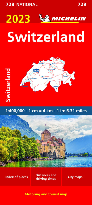 Tlačovina Switzerland 2023 - Michelin National Map 729 