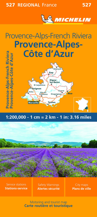 Nyomtatványok Provence- Alps - French Riviera - Michelin Regional Map 527 Michelin