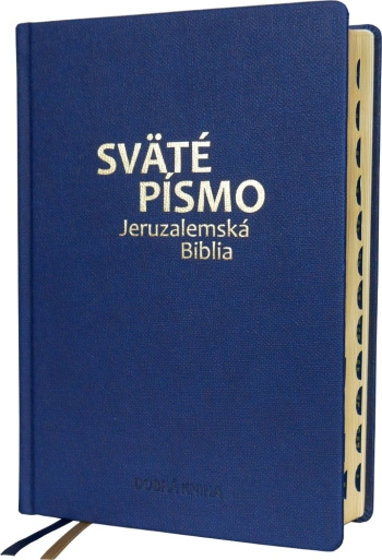 Книга Sväté písmo – Jeruzalemská Biblia (veľký formát) – modrá so zlatorezom 
