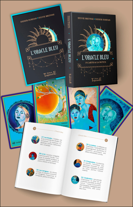 Knjiga L'Oracle Bleu - 73 cartes et la notice - Coffret Doryan