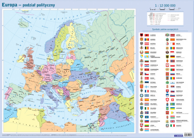 Carte Mapa w tubie. Polityczna. Europa 
