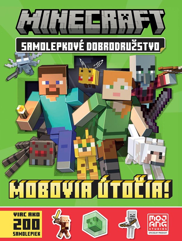 Book Minecraft - Samolepkové dobrodružstvo - Mobovia útočia! 