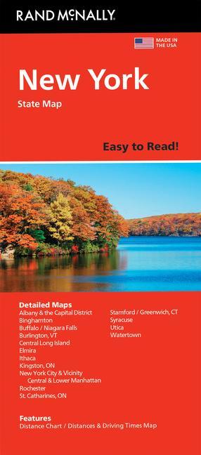 Könyv Rand McNally Easy to Read Folded Map: New York State Map 