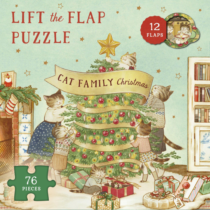 Könyv Cat Family Christmas Lift-The-Flap Puzzle: Count Down to Christmas: 12 Flaps: 76 Pieces Eunyoung Seo