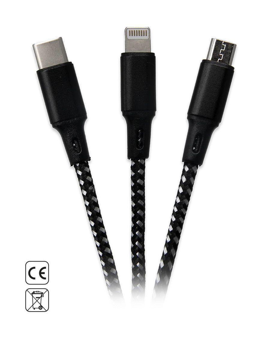 Buch USB-Ladekabel "3 in 1" 
