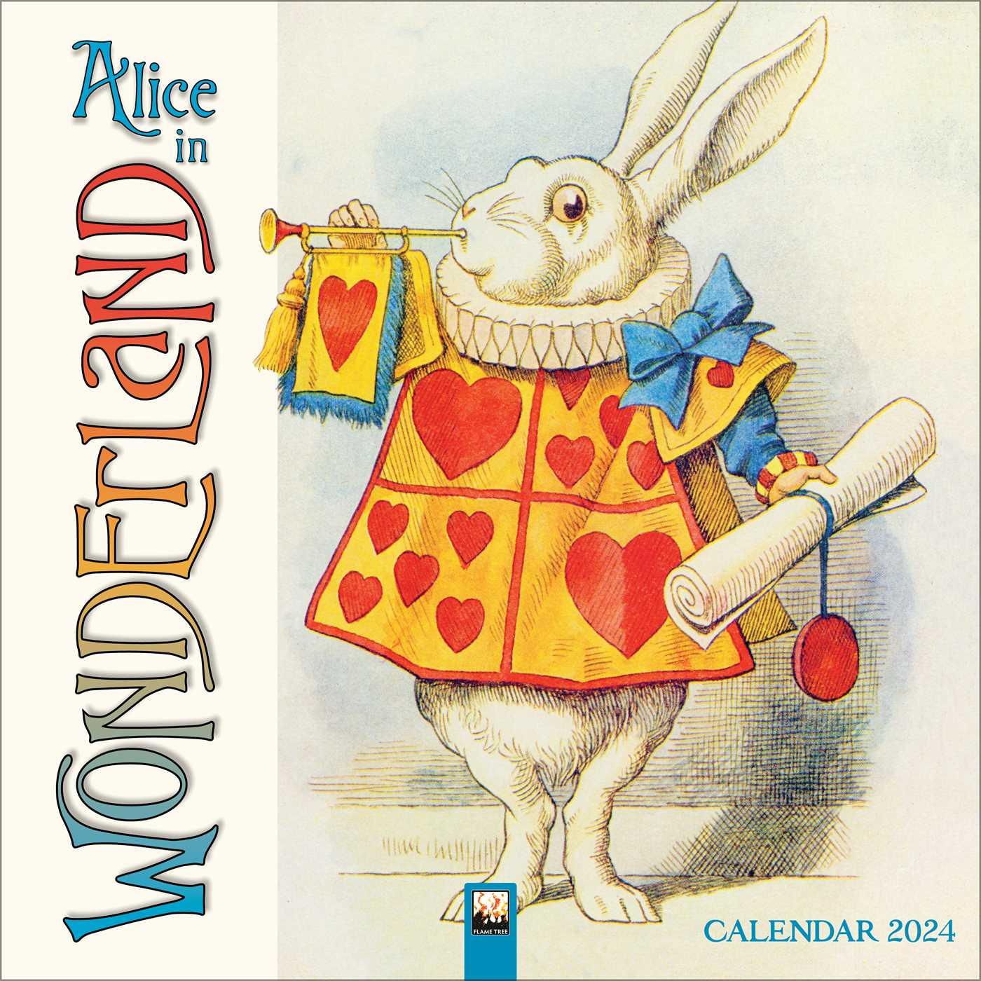 Kalendarz/Pamiętnik Alice in Wonderland Wall Calendar 2024 (Art Calendar) 