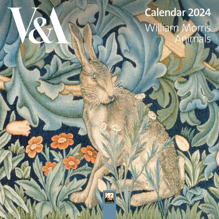 Kalendář/Diář V&a: William Morris Animals Mini Wall Calendar 2024 (Art Calendar) 