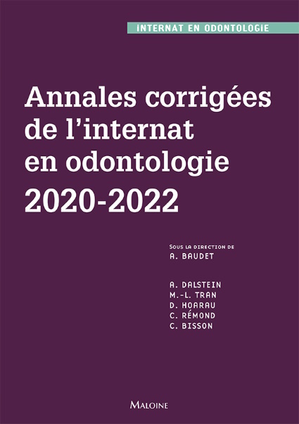 Carte Annales corrigées de l'internat en odontologie 2020-2022 Baudet