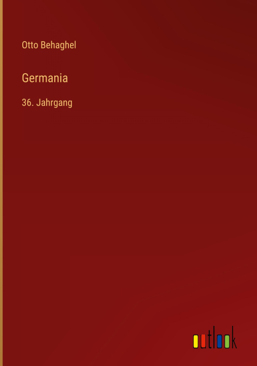 Knjiga Germania Otto Behaghel