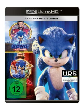 Videoclip Sonic the Hedgehog - 2-Movie Collection, 2 4K UHD-Blu-ray + 2 Blu-ray (Replenishment) Jeff Fowler