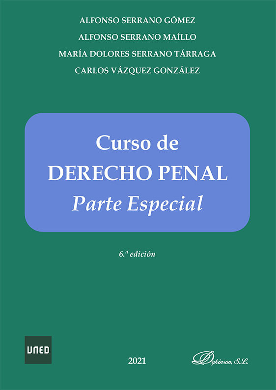 Könyv Curso de Derecho penal. Parte especial SERRANO GOMEZ