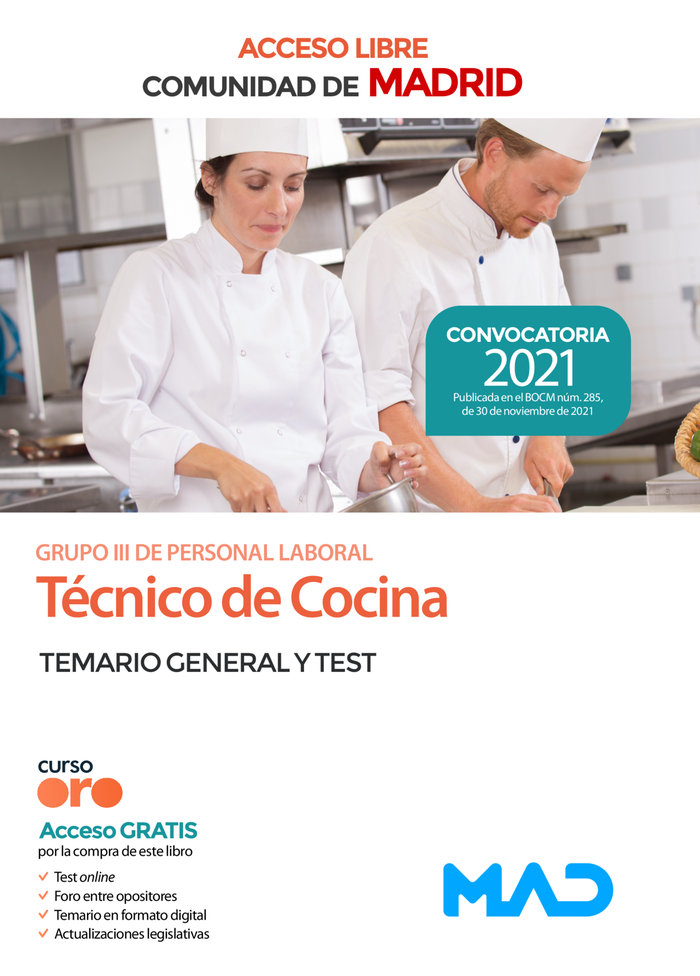 Kniha TECNICO DE COCINA DE LA COMUNIDAD DE MADRID (ACCESO LIBRE). TEMAR 7 EDITORES