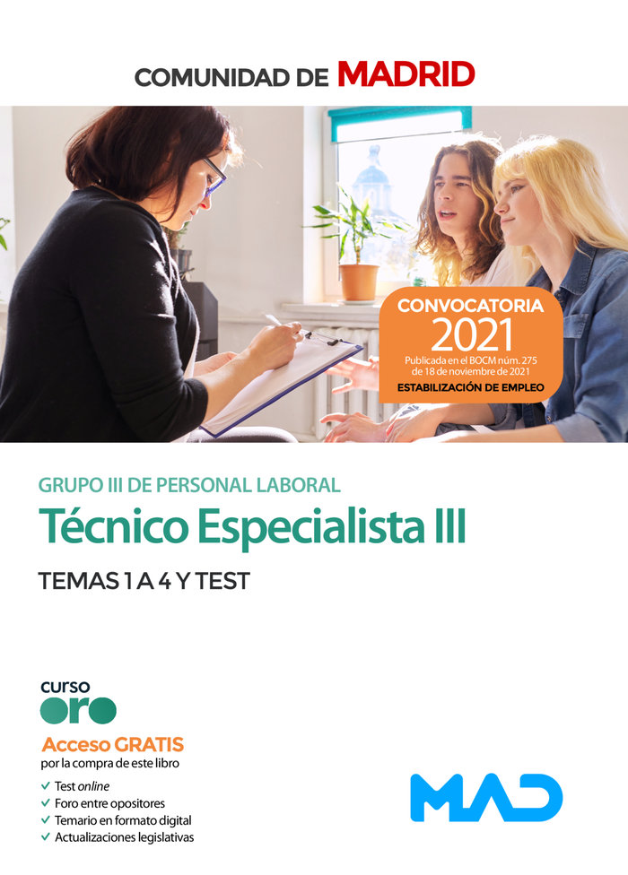 Kniha TECNICO ESPECIALISTA III GRUPO III COMUNIDAD DE MADRID 7 EDITORES