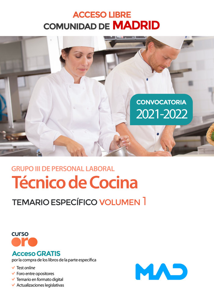 Książka TECNICO COCINA COMUNIDAD MADRID ACCESO LIBRE). 7 EDITORES