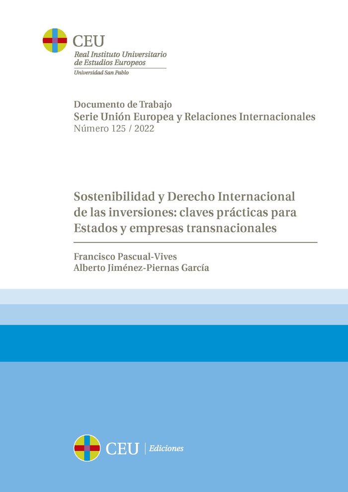 Carte SOSTENIBILIDAD Y DERECHO INTERNACIONAL DE LAS INVERSIONES: C PASCUAL-VIVES