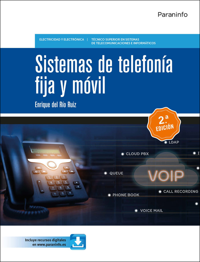 Carte SISTEMAS DE TELEFONIA FIJA Y MOVIL 2ª ED 2023 DEL RIO RUIZ
