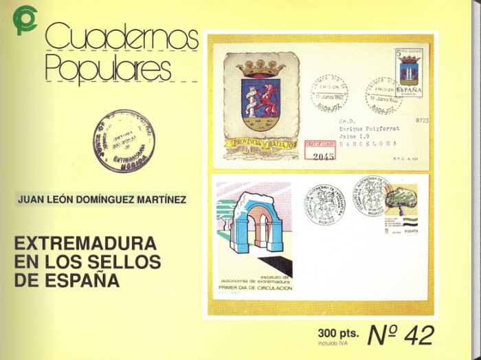 Carte Extremadura en los sellos de España Domínguez Martínez
