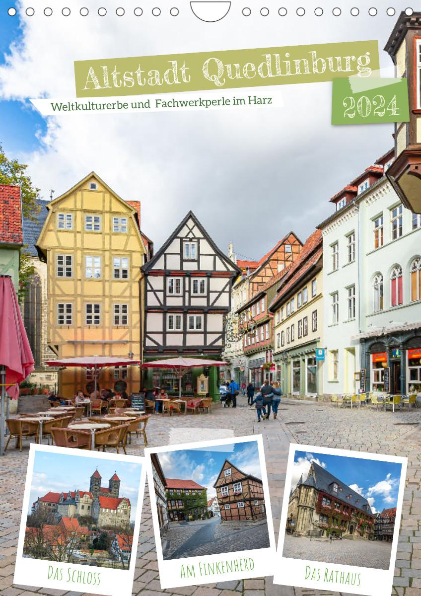 Calendar / Agendă Altstadt Quedlinburg (Wandkalender 2024 DIN A4 hoch) 