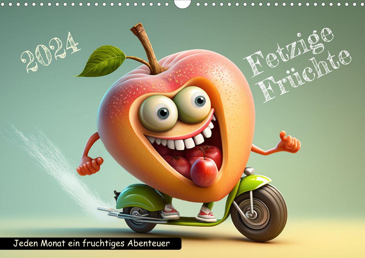 Calendar / Agendă Fetzige Früchte (Wandkalender 2024 DIN A3 quer) 
