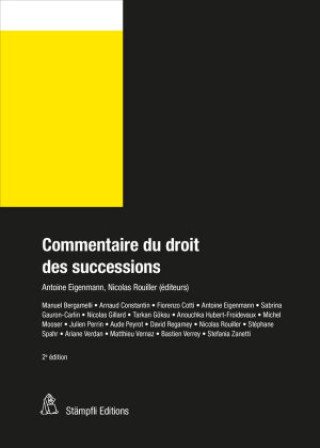 Kniha Commentaire du droit des successions Antoine Eigenmann