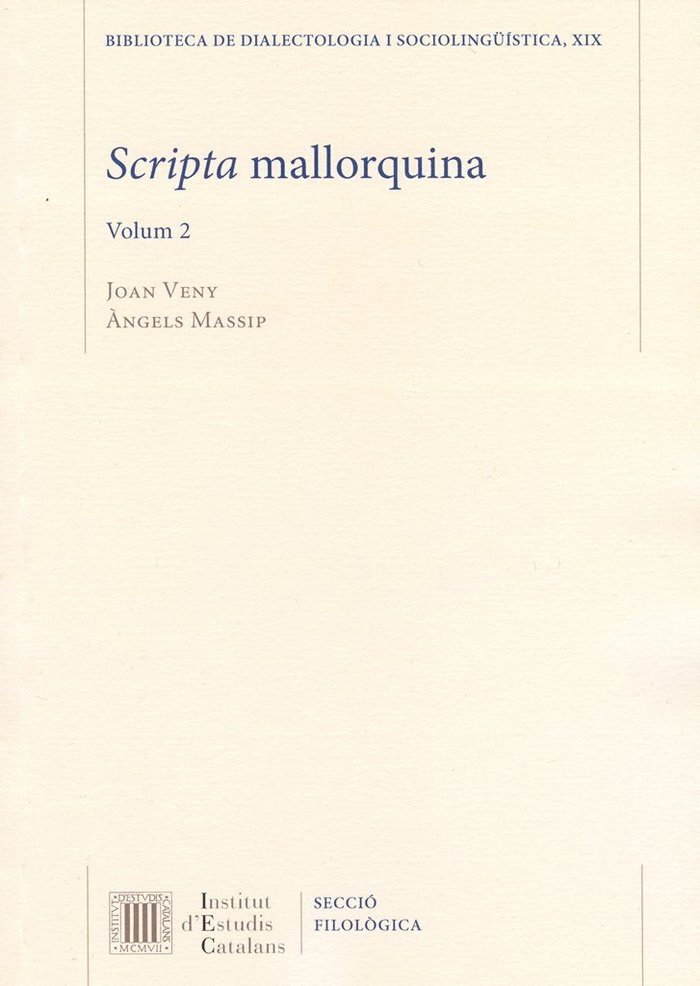 Book Scripta mallorquina Veny Clar