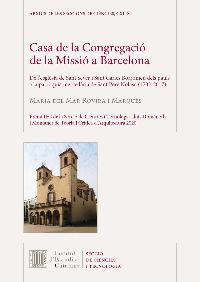 Kniha CASA DE LA CONGREGACIO DE LA MISSIO A BARCELONA ROVIRA I MARQUES