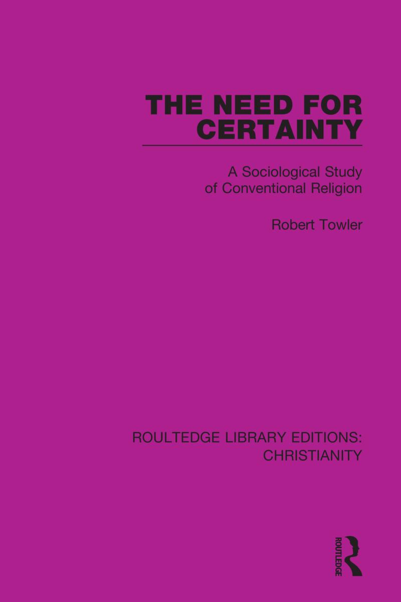 Knjiga Need for Certainty Robert Towler