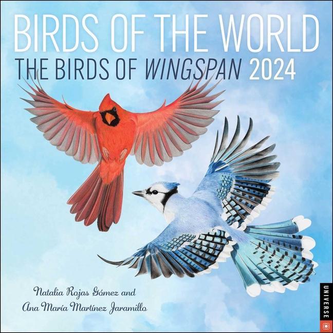 Календар/тефтер Birds of the World: The Birds of Wingspan 2024 Wall Calendar Ana Maria Martinez