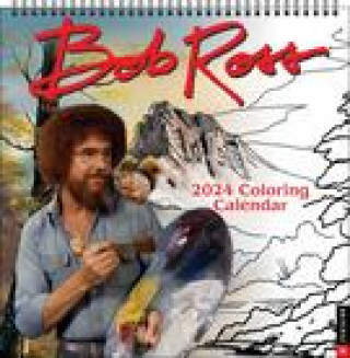 Kalendář/Diář Bob Ross 2024 Coloring Wall Calendar Bob Ross