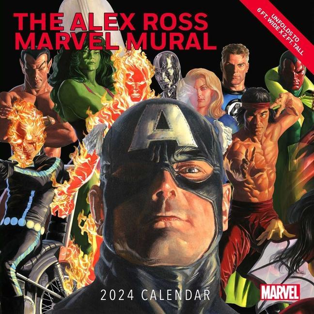 Kalendár/Diár Alex Ross Marvel Mural 2024 Oversized Wall Calendar Alex Ross