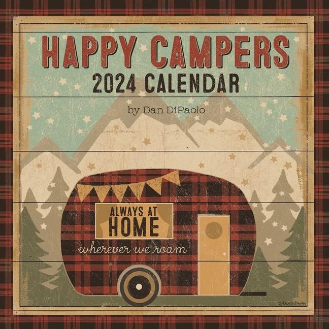 Календар/тефтер Happy Campers 2024 Wall Calendar Dan DiPaolo