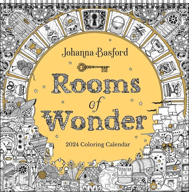 Kalendár/Diár Johanna Basford 2024 Coloring Wall Calendar Johanna Basford